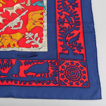 Hermès, an 'Early America' silk scarf.