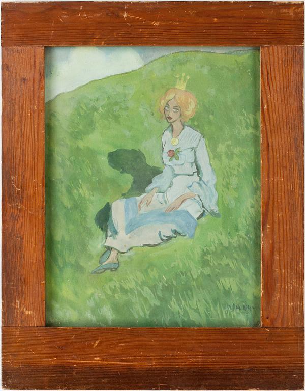 Ivar Arosenius, IVAR AROSENIUS, Watercolour, gouache och pencil on paper, monogram signed and dated -04.