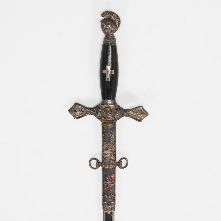 Knights of the Table sword, possibly American, circa 1910.