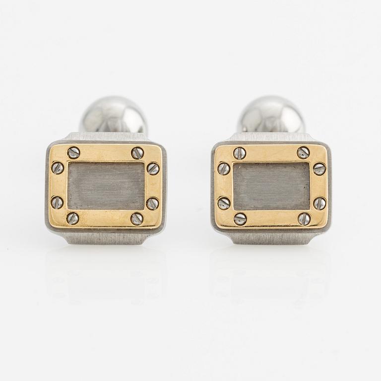 Cartier, Cufflinks, one pair, Santos Oretacier,