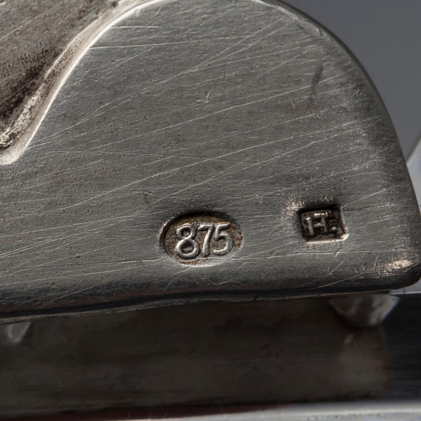 SKÅL, 875 silver, kristall. Estland 1930-tal.