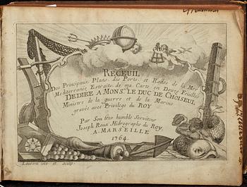 BOOK - JOSEPH ROUX 'Receuil Des Principaux Plans des Ports, et Rades de la Mer Mediterranée....', Marseille 1764.