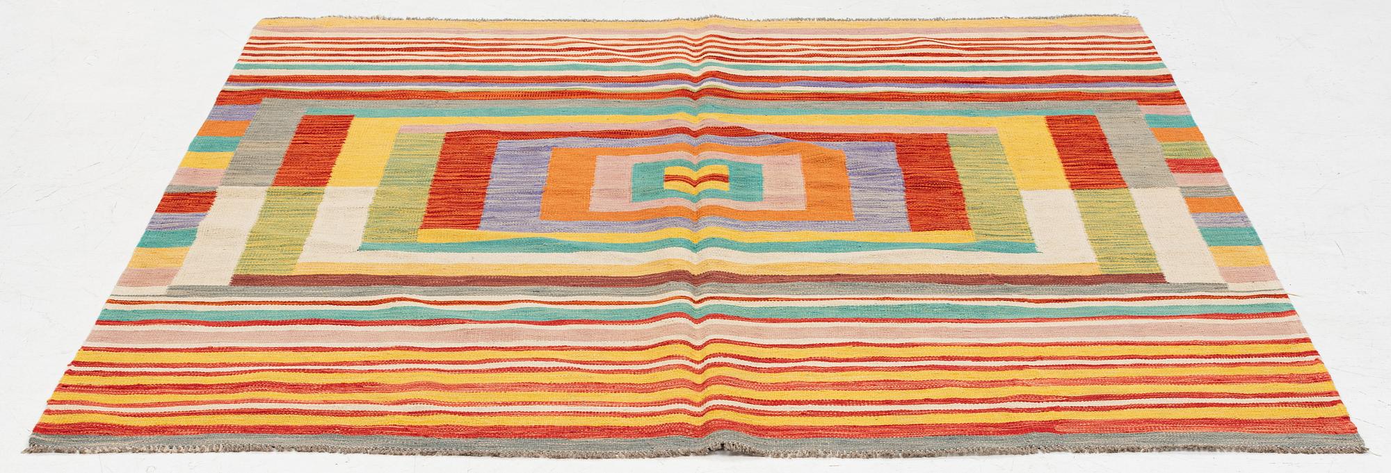 Rug, kilim, modern, approx. 203 x 196 cm.