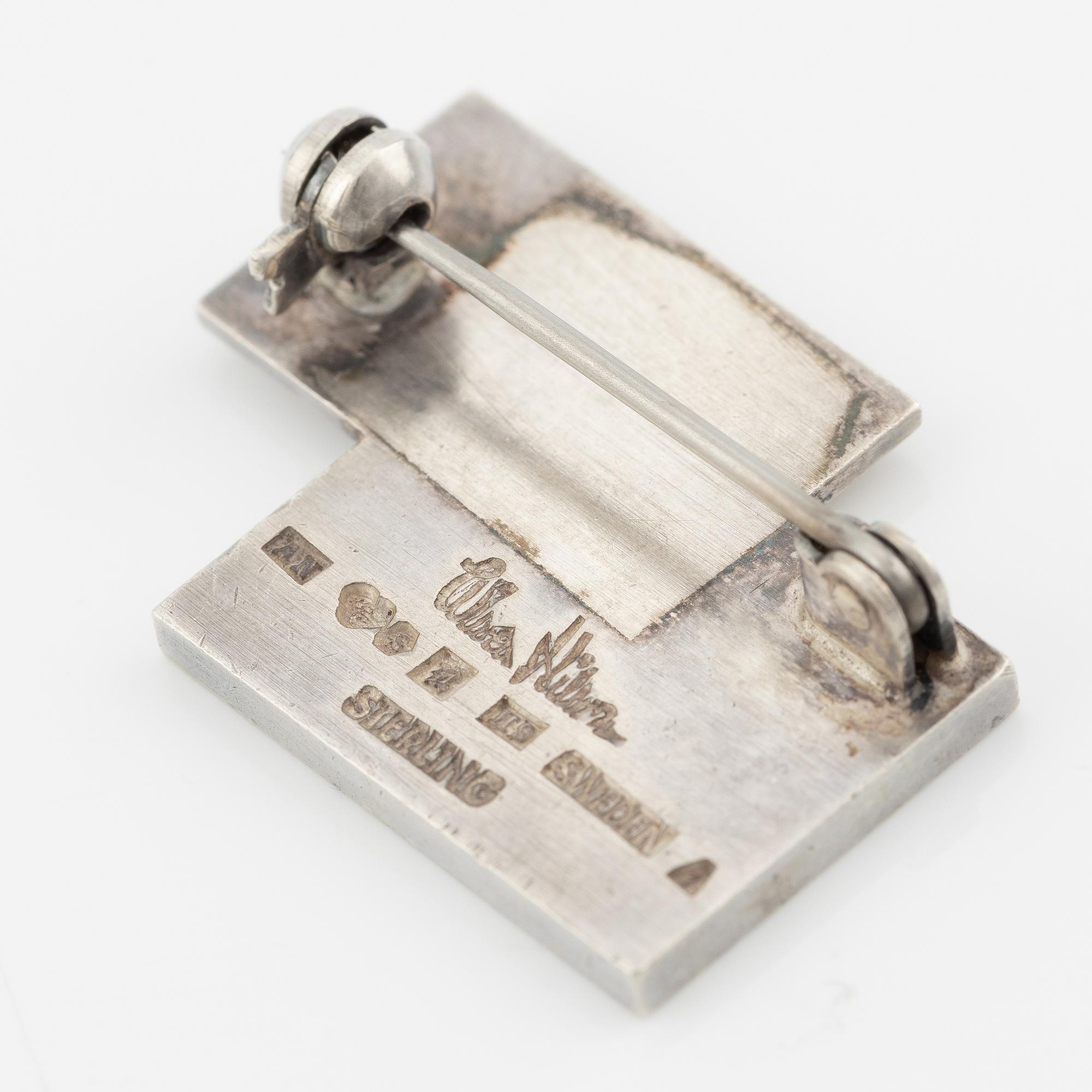 Wiwen Nilsson, three brooches, sterling silver, Lund 1956, 1957 and 1958.