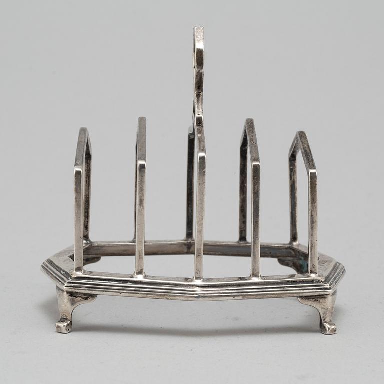 A MAPPIN & WEBB, toastrack, silver, Birmingham, 1928.