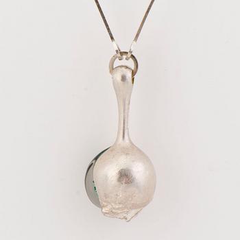 A BJÖRN WECKSTRÖM NECKLACE, "Nectaris", silver and acrylic. Lapponia 1977.