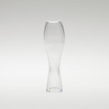 MALJAKKO ja MALJA, lasia, "Varsanjalka" sekä "Jäkälä" Tapio Wirkkala, Iittala. Maljakko signeerattu.