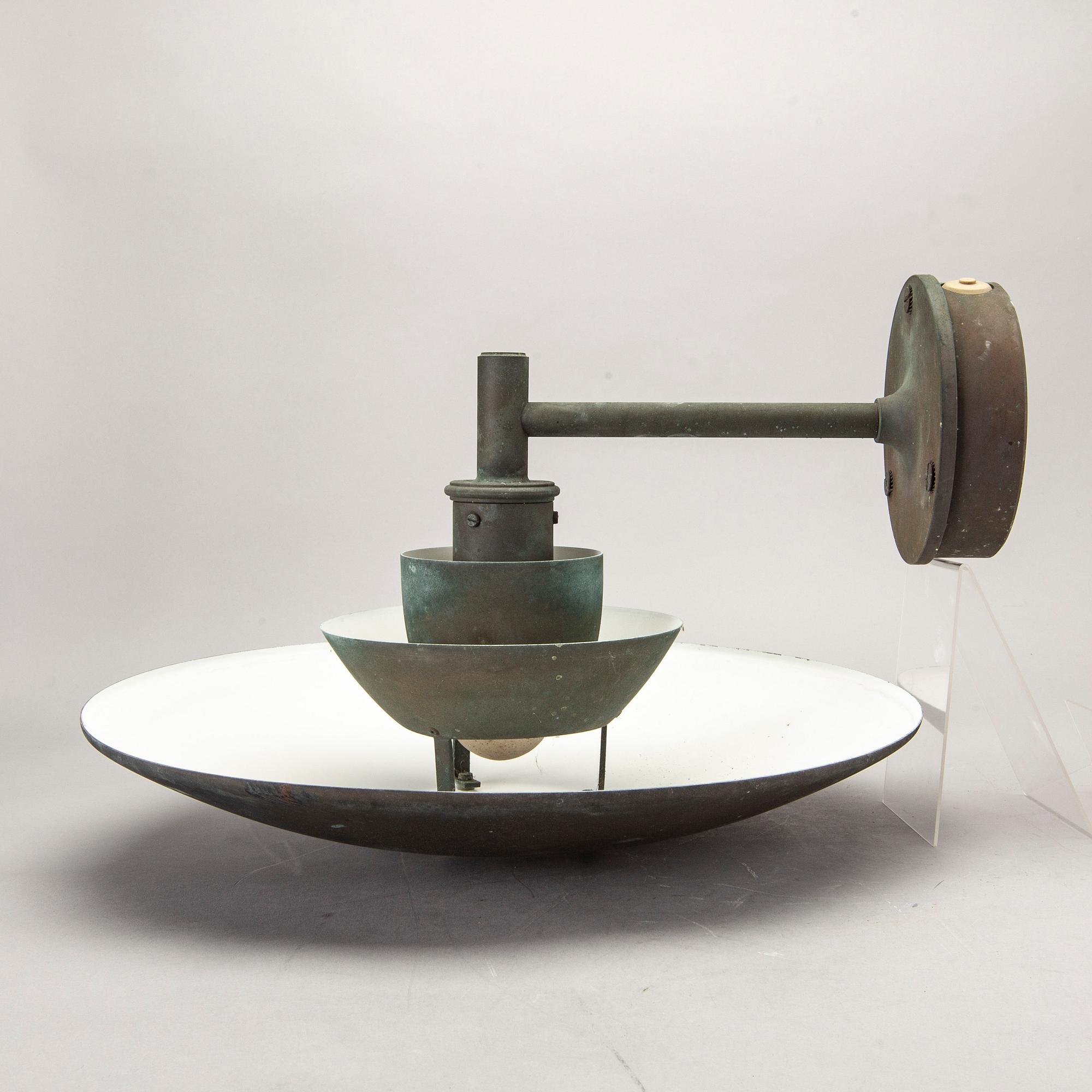 POUL HENNINGSEN, a "PH" copper wall light, Louis Poulsen, Denmark.