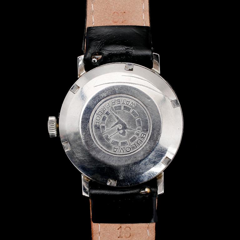 ARMBANDSUR, stål, Bulova, 1900-talets mitt.