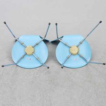 Arne Jacobsen, a pair of 'Seven' chairs, Fritz Hansen, Denmark, 1993.
