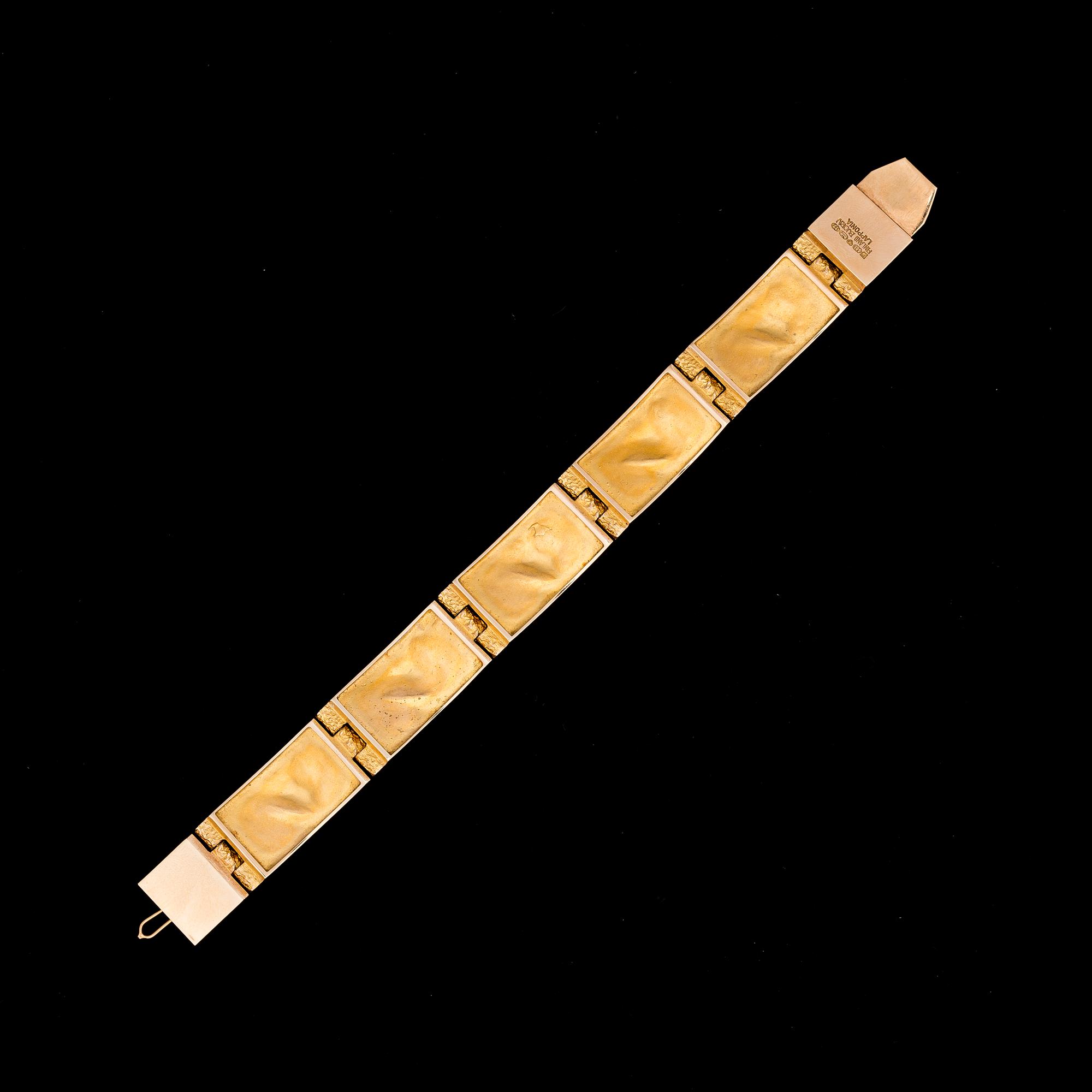 BJÖRN WECKSTRÖM, armband " Fantasi", 14K guld. Lapponia 1972.