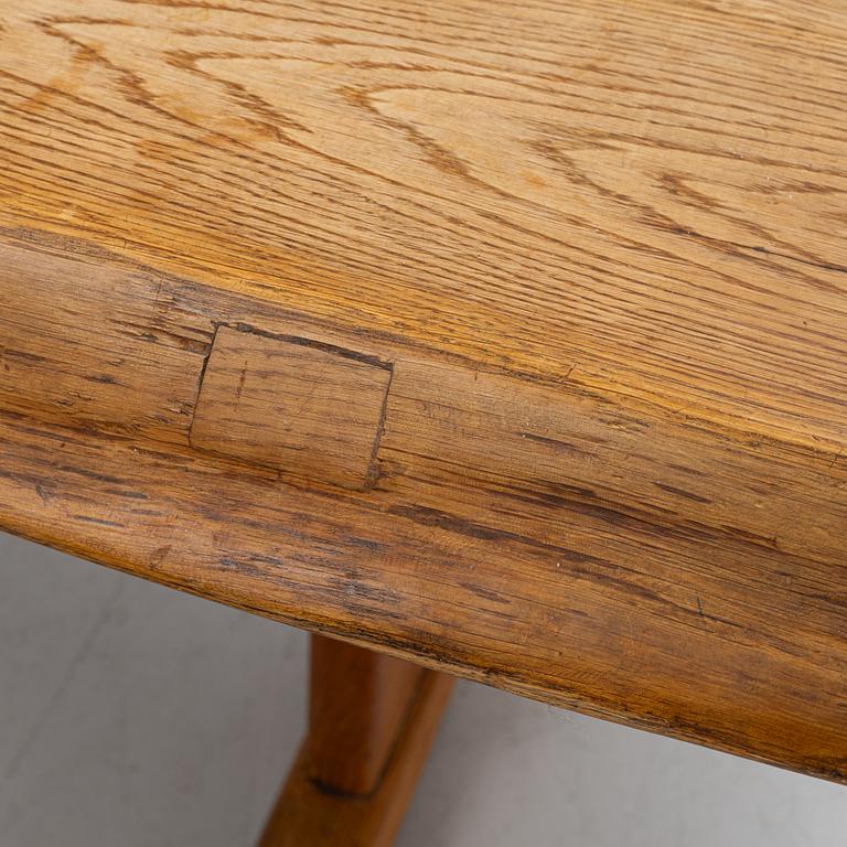 An oak table, first half of the 20th century.