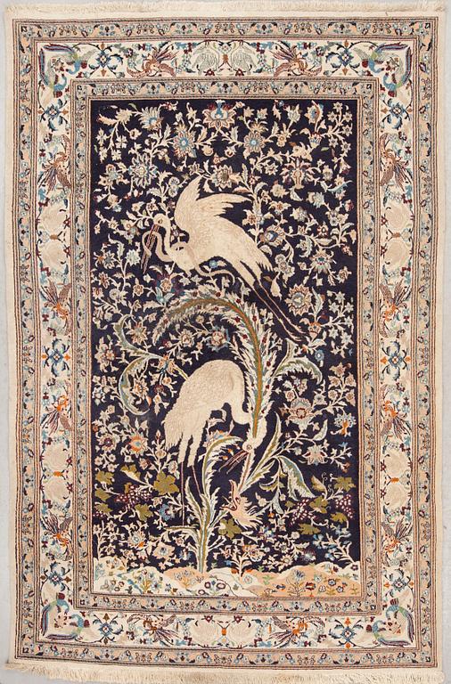 MATTA, semiantik/old, Nain, figural, part silk, ca 305 x 195 cm.