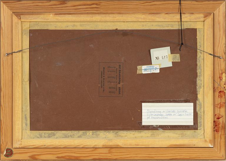 Charlotte Wahlström, oil on paper-panel, signed.