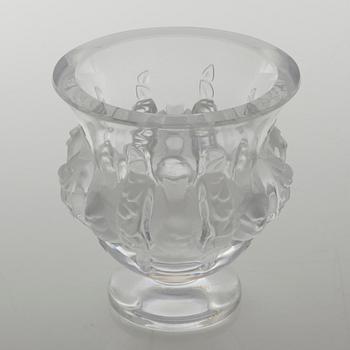 A 20th century glass vase, Lalique, France.