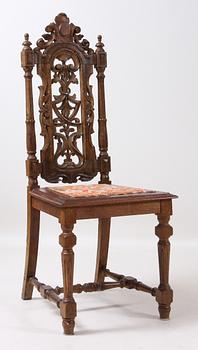 STOLAR, 8 st, nyrenässans, 1800/1900-tal.