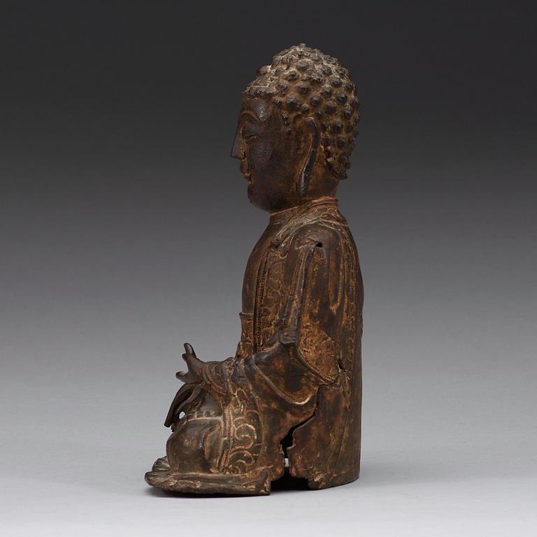 BUDDHA, brons. Ming dynastin (1368-1644).