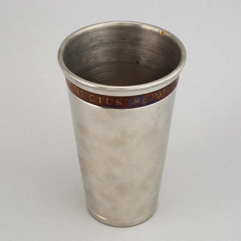 Estrid Ericson, a pewter vase for Firma Svensk Tenn 1972.
