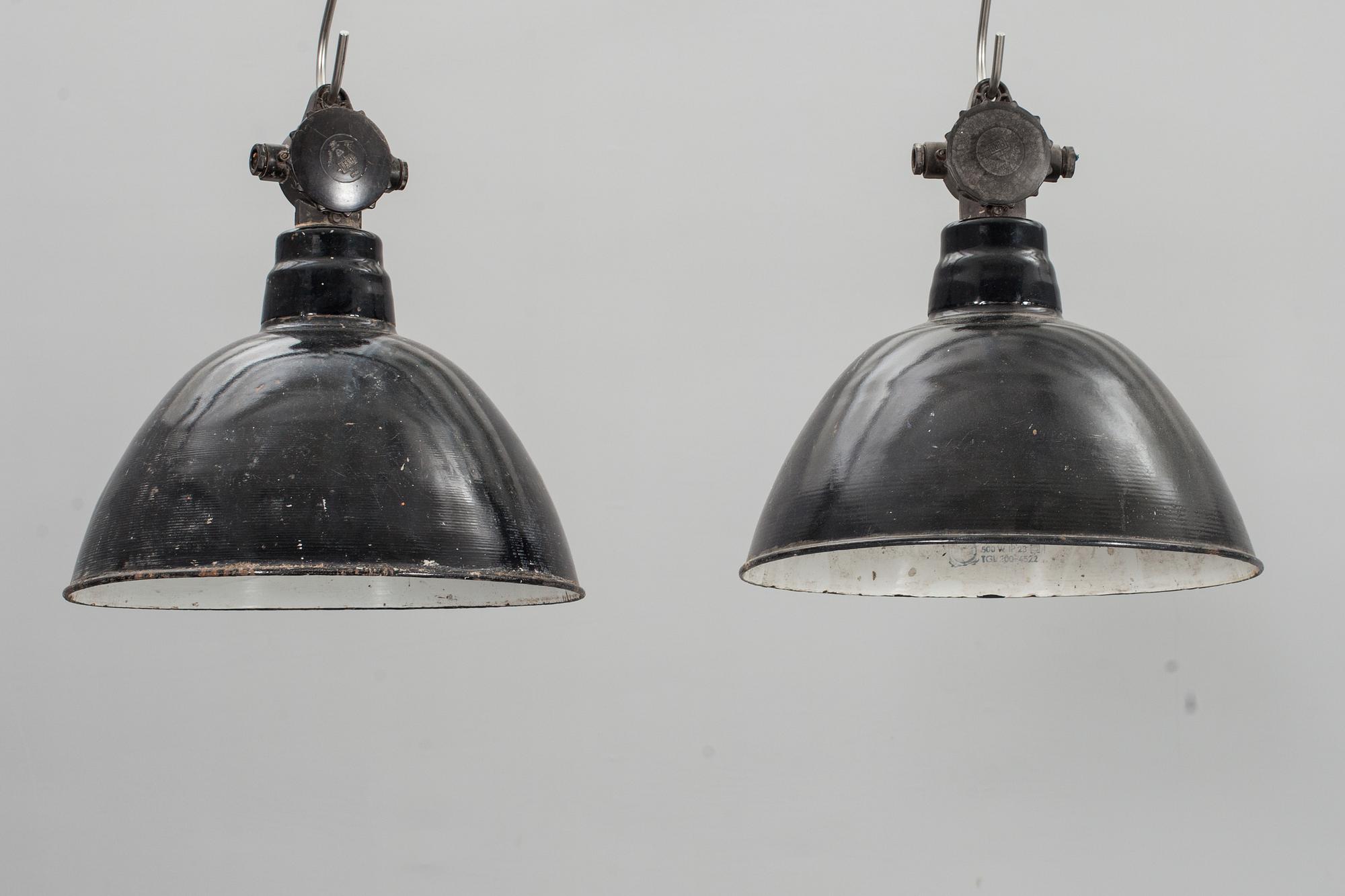 TAKLAMPOR, ett par, Industri, TGL. 1900-tal.