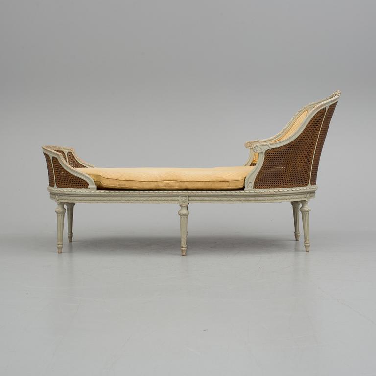 Chaise longue,  Louis XVI style, late 19 th century.