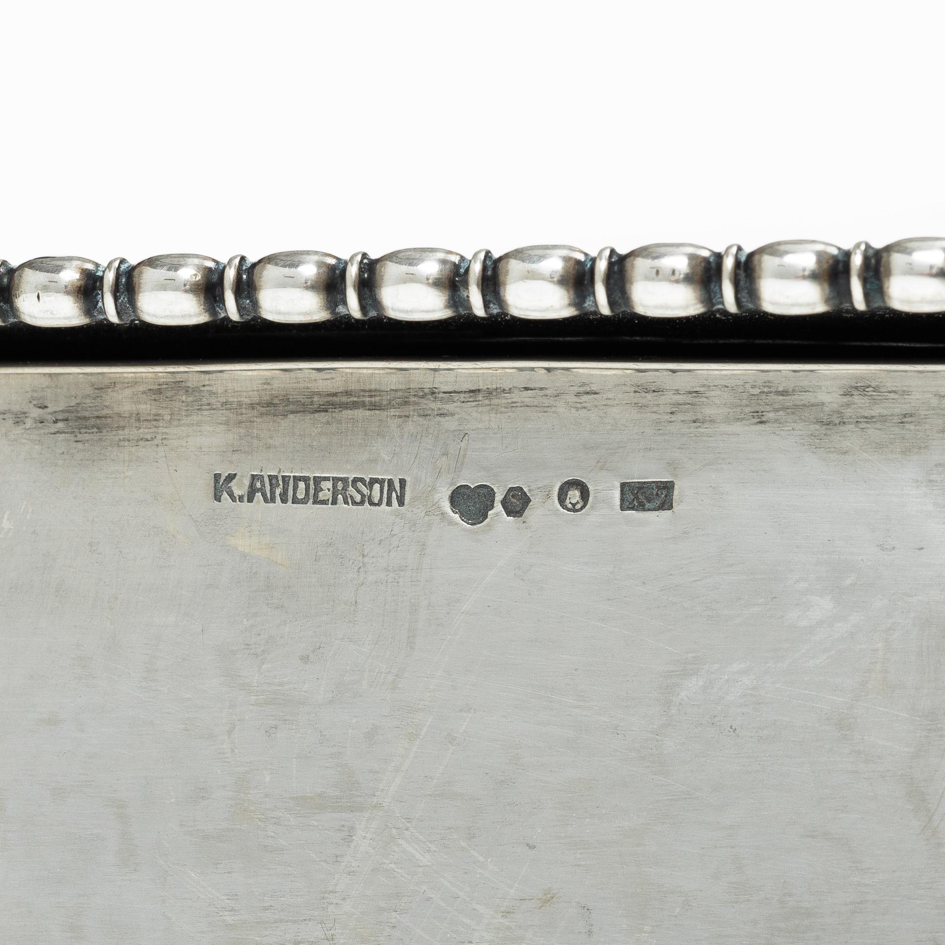 Karl Anderson, Casket, silver, Stockholm 1924.