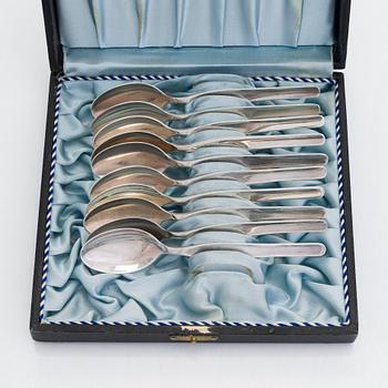Tapio Wirkkala, a 36-piece of 'Tapio' silver cutlery set, Kultakeskus, Hämeenlinna 1971-1989.