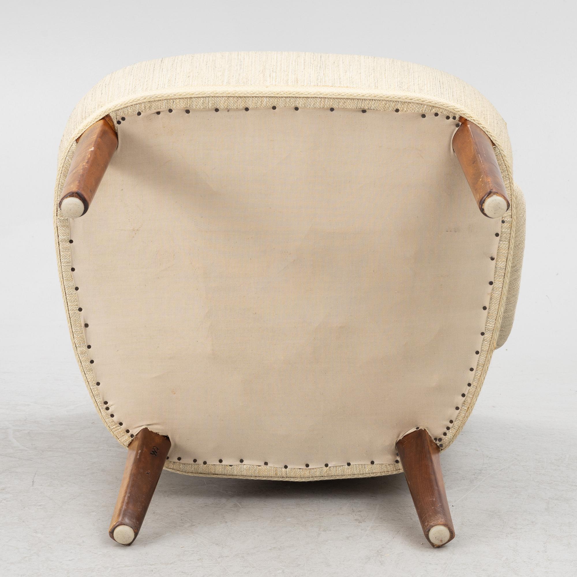 Carl Malmsten, a "Lillpaddan" armchair, Sweden, mid20th century.