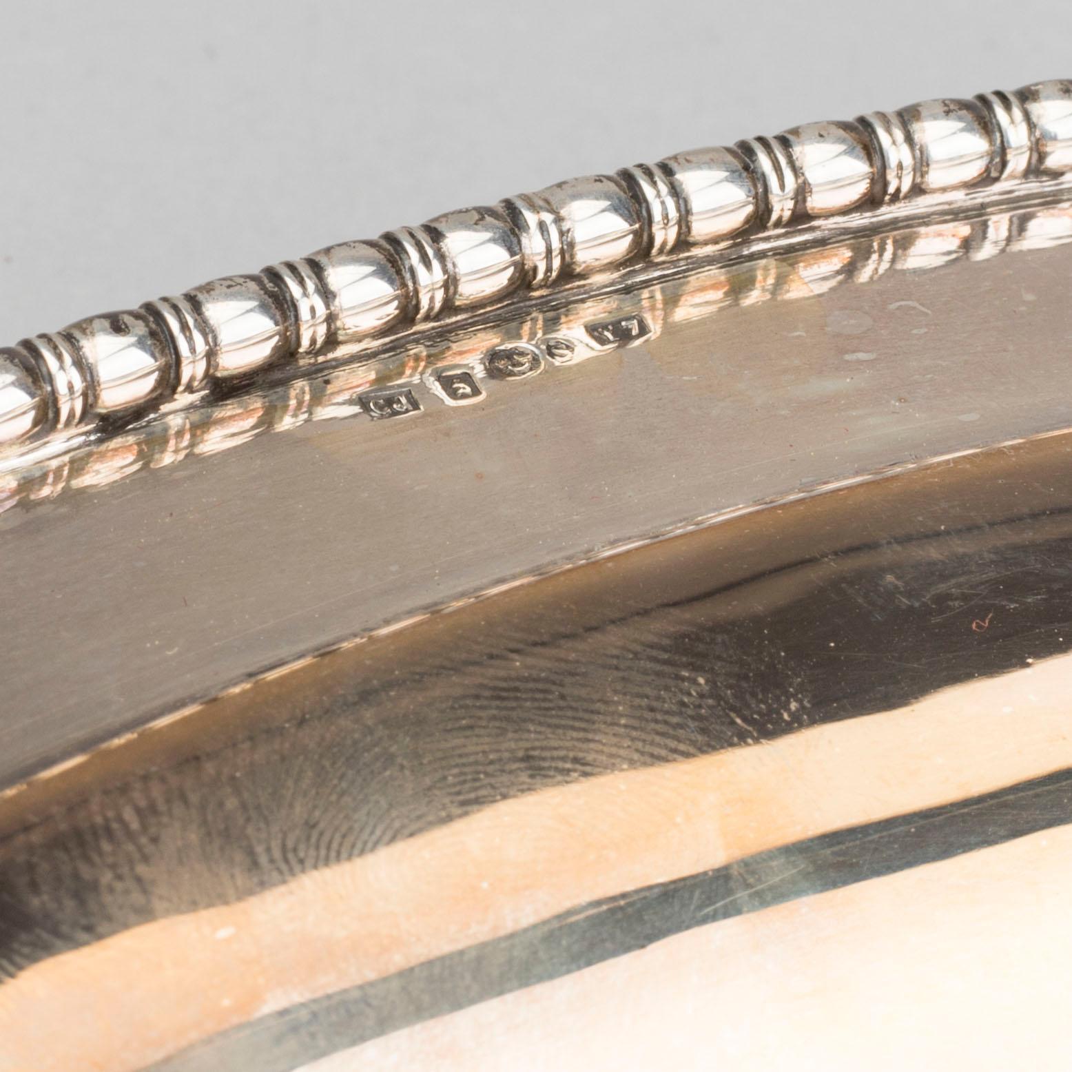 A SILVER TRAY BY CH JONSSON SÖLVESBORG 1925.