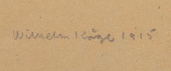 Wilhelm Kåge, a  set of two linocuts, signed and dated 1915-18.