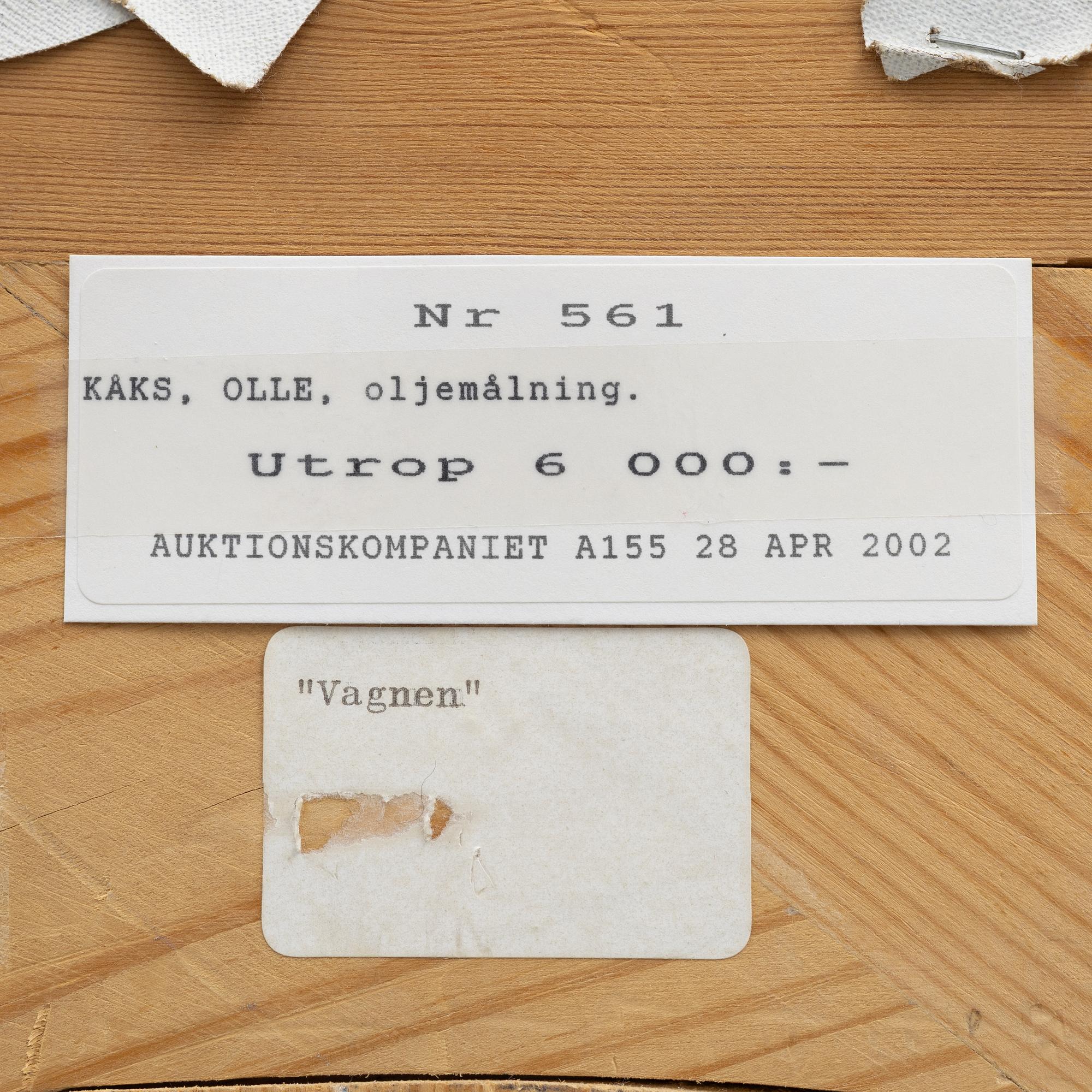 Olle Kåks, 'Vagnen'.