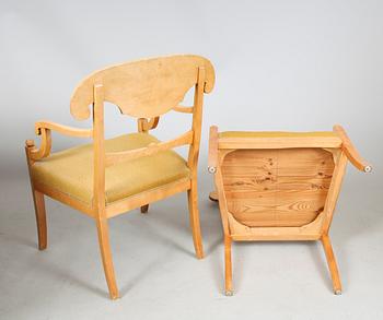 KARMSTOLAR, 1 par, Karl Johan stil, 1900-talets första hälft.