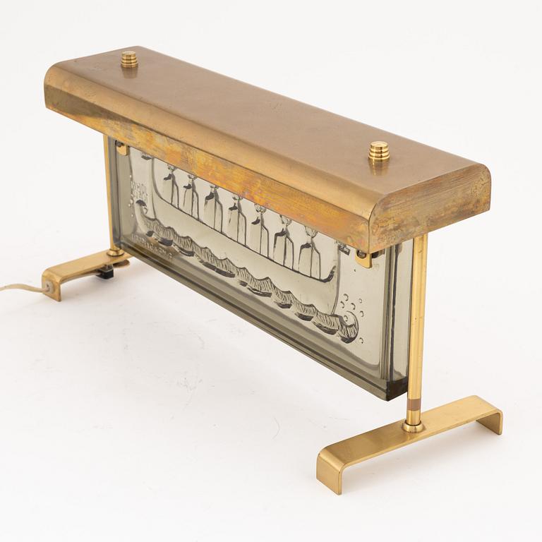 A Swedish table lamp, John Käll, Elme Glasbruk.
