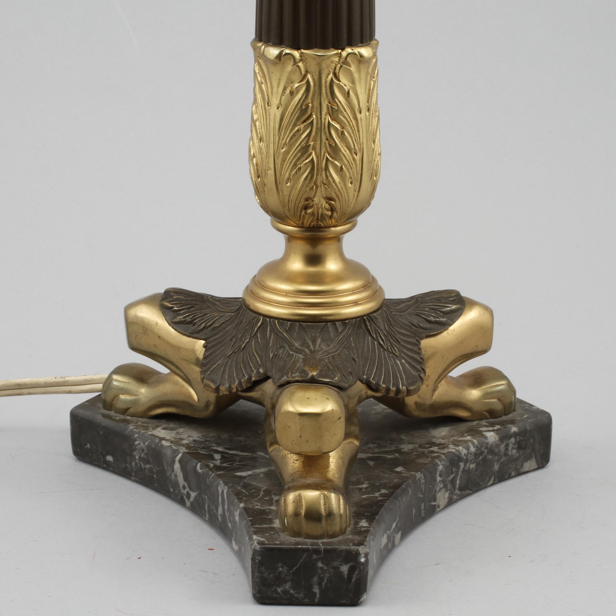 BORDSLAMPA, empirestil, 1900-tal.