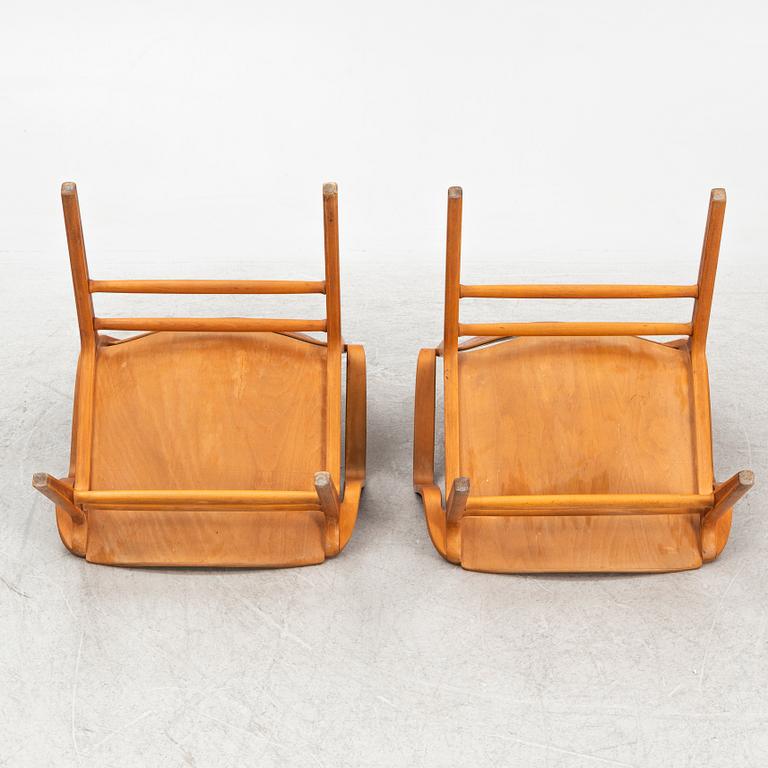 Peter Hvidt & Orla Mølgaard Nielsen, karmstolar, ett par, "Ax Chair", Fritz Hansen, Danmark, 1950-/60-tal.
