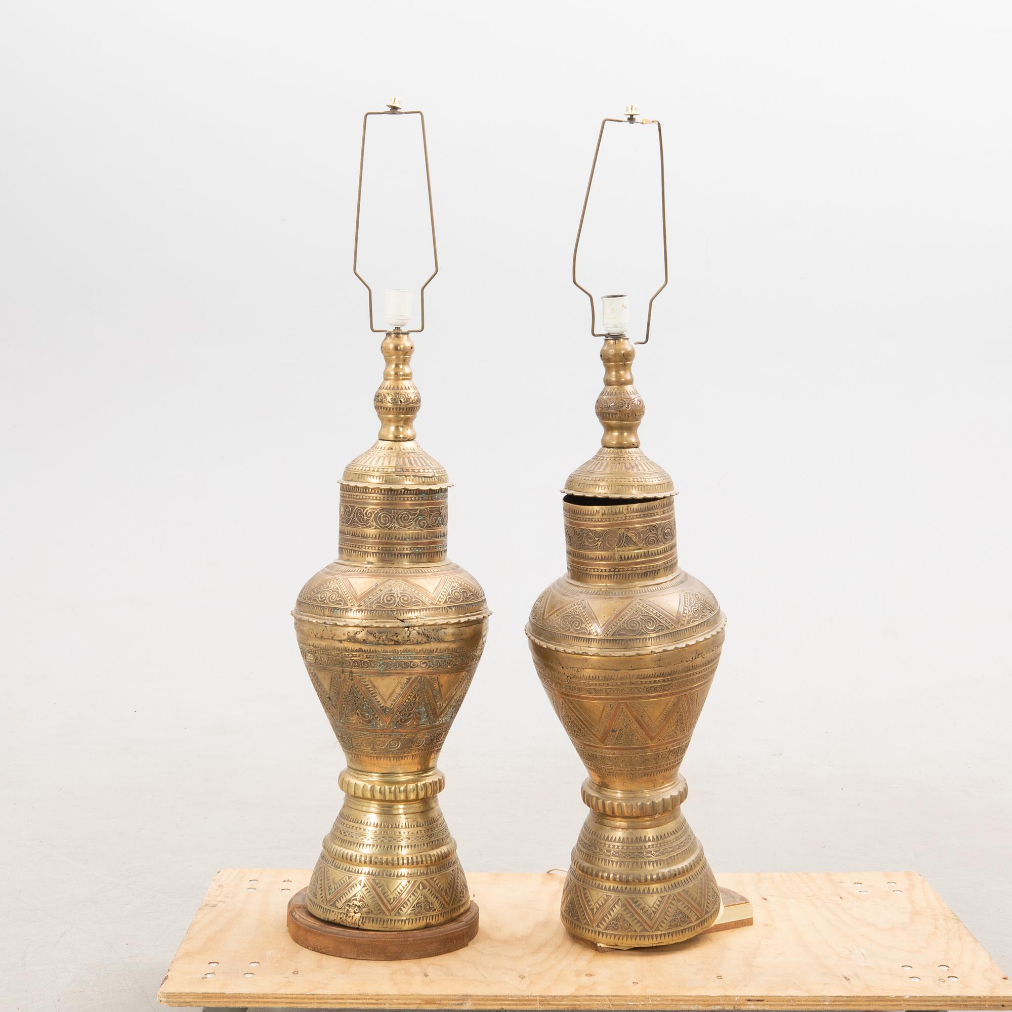 Floor lamps, 2 pcs, 20th century.