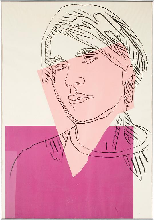 ANDY WARHOL, färgserigrafi. 1978.