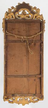 A Swedish Rococo 18th century mirror by Nils Meunier (master in Stockholm 1754-1797).
