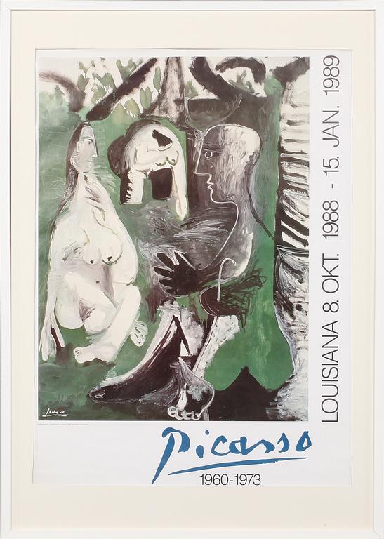 PABLO PICASSO, efter, utställningsaffisch, 1988/1989.