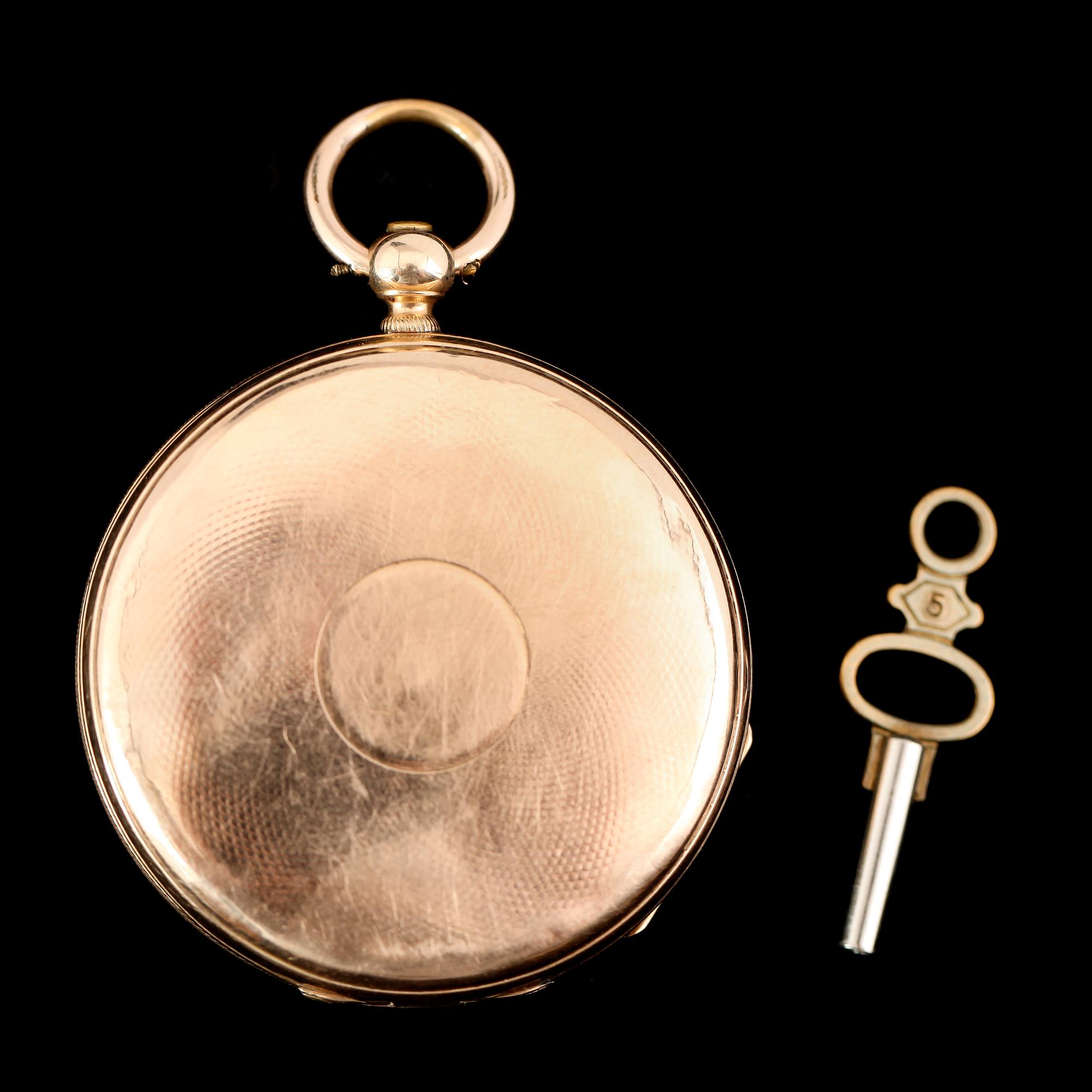 FICKUR, 14 k guld, sekelskiftet 1900.