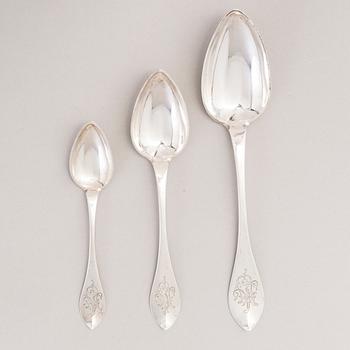 SAMUEL MIKA WESTERLUND, LUSIKOITA, 36 kpl, hopeaa, Porvoo 1903.