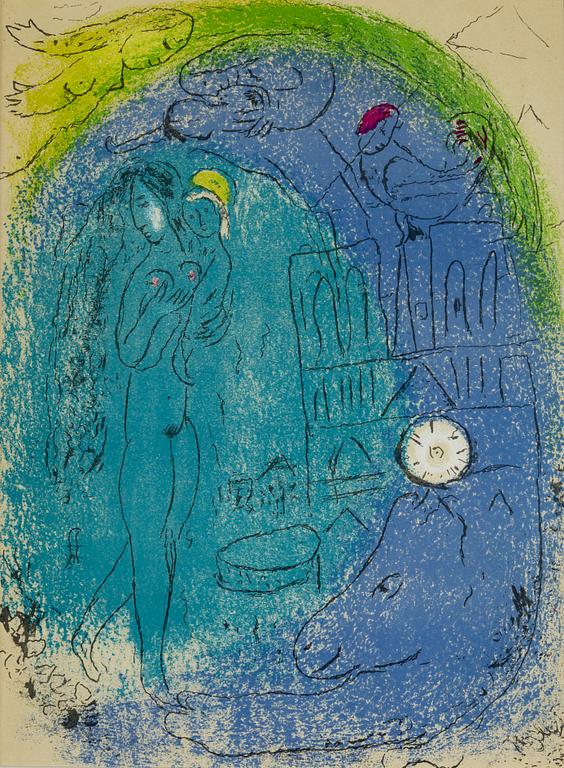 MARC CHAGALL, lithograph in colour, from: Verve 27/28, 1952.