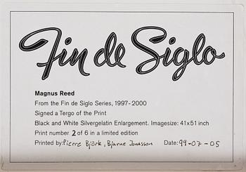 Magnus Reed, "Fin de Siglo - from the Fin de Siglo Series", 1997 - 2000.