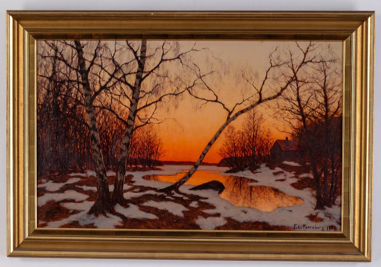 Edvard Rosenberg, olja på duk, signerad och daterad 1926.