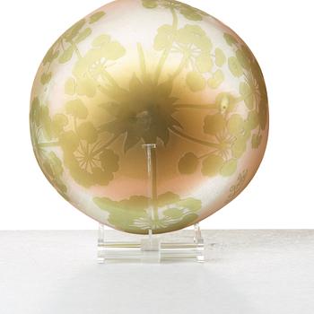 Emile Gallé, a cameo glass table lamp, Nancy France.