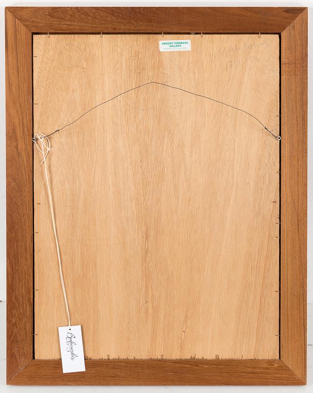 ERNESTO TATAFIORE, mixed media on panel. Signed Tatafiore.