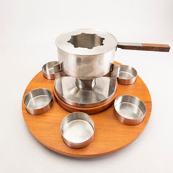 Arne Jacobsen, fondue set for Stelton Denmark in the latter part of the 20th century.