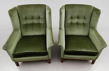 FÅTÖLJER, 1 par, Arne Norell, Norell möbler Aneby, 1900-talets andra hälft.