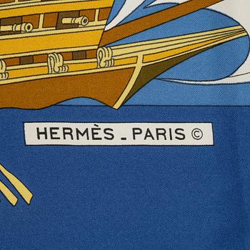 Hermès, an 'Armada' silk scarf.