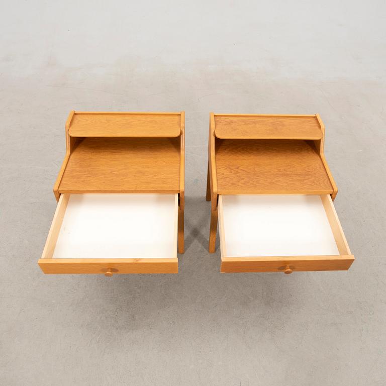 Bedside tables, a pair, 1960s/70s.