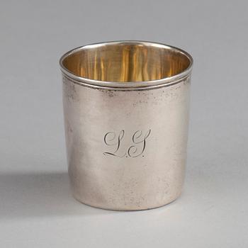 BÄGARE, silver, Efim Sidorov (Ефим Сидоров 1833-41), S:t Petersburg 1836. Vikt ca 42,8 g.